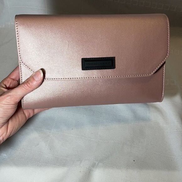 Kendall + Kylie Clutch Pink Lilac Blush Metallic Mini Bag Barbie sample - Picture 6 of 8